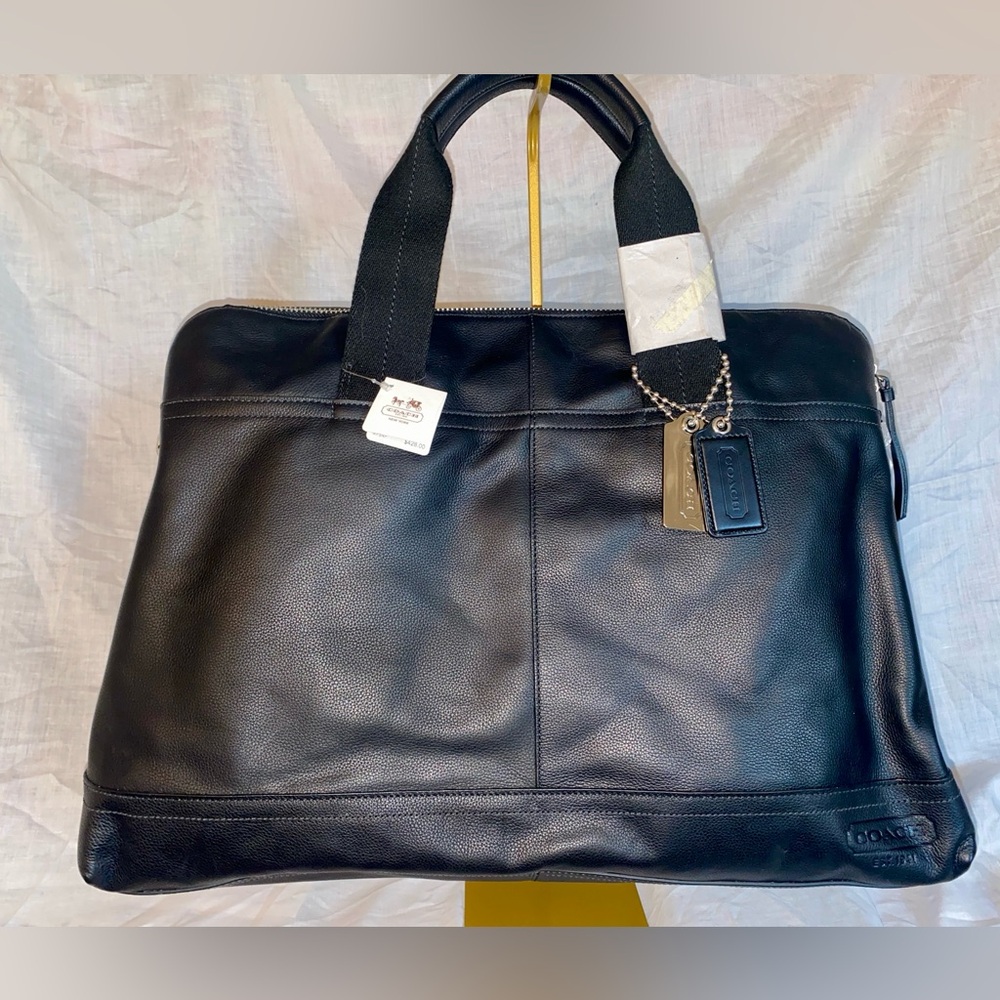 Coach Lg Boston Black Leather Men's Travel Piece